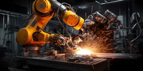 CNC machine performing laser cutting on metal, highlighting modern industrial techniques in metal fabrication.