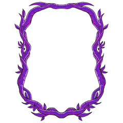 frame with ornament. Frame Border Root Horror