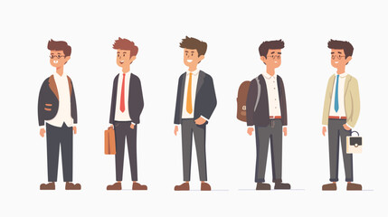 Business manager person evolution progression from kid