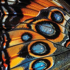 Complex patterns on a butterfly wing