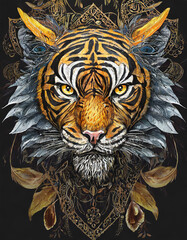A painting of a tiger