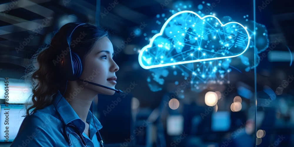 Poster cloud based customer service solution enabling secure and efficient data access