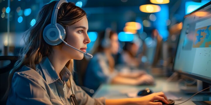 Customer Service Representative Utilizing Cloud Based Software for Secure and Efficient Client Data Access