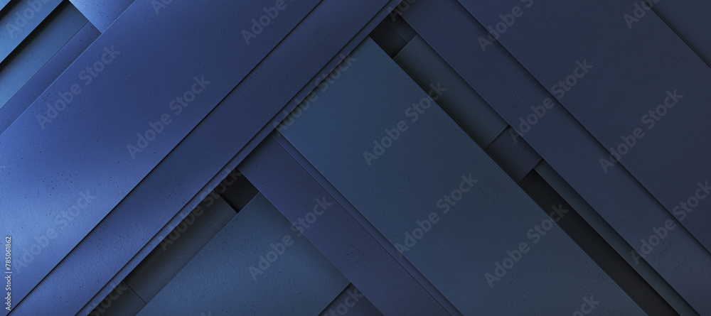 Aufkleber creative wide dark blue linear background. landing page concept. 3d rendering.