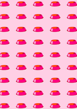 Seamless pattern of empty feeding bowls