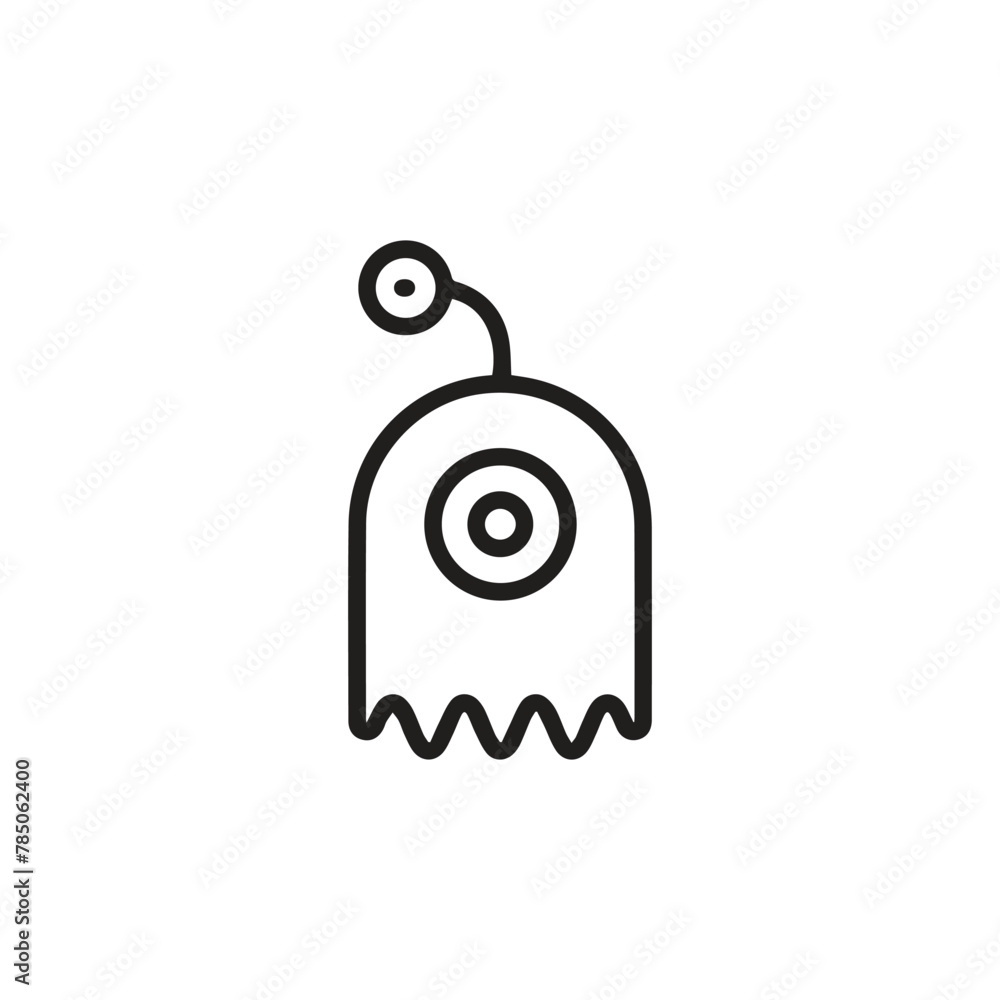 Poster monster icon vector. linear style sign for mobile concept and web design. monster symbol illustratio