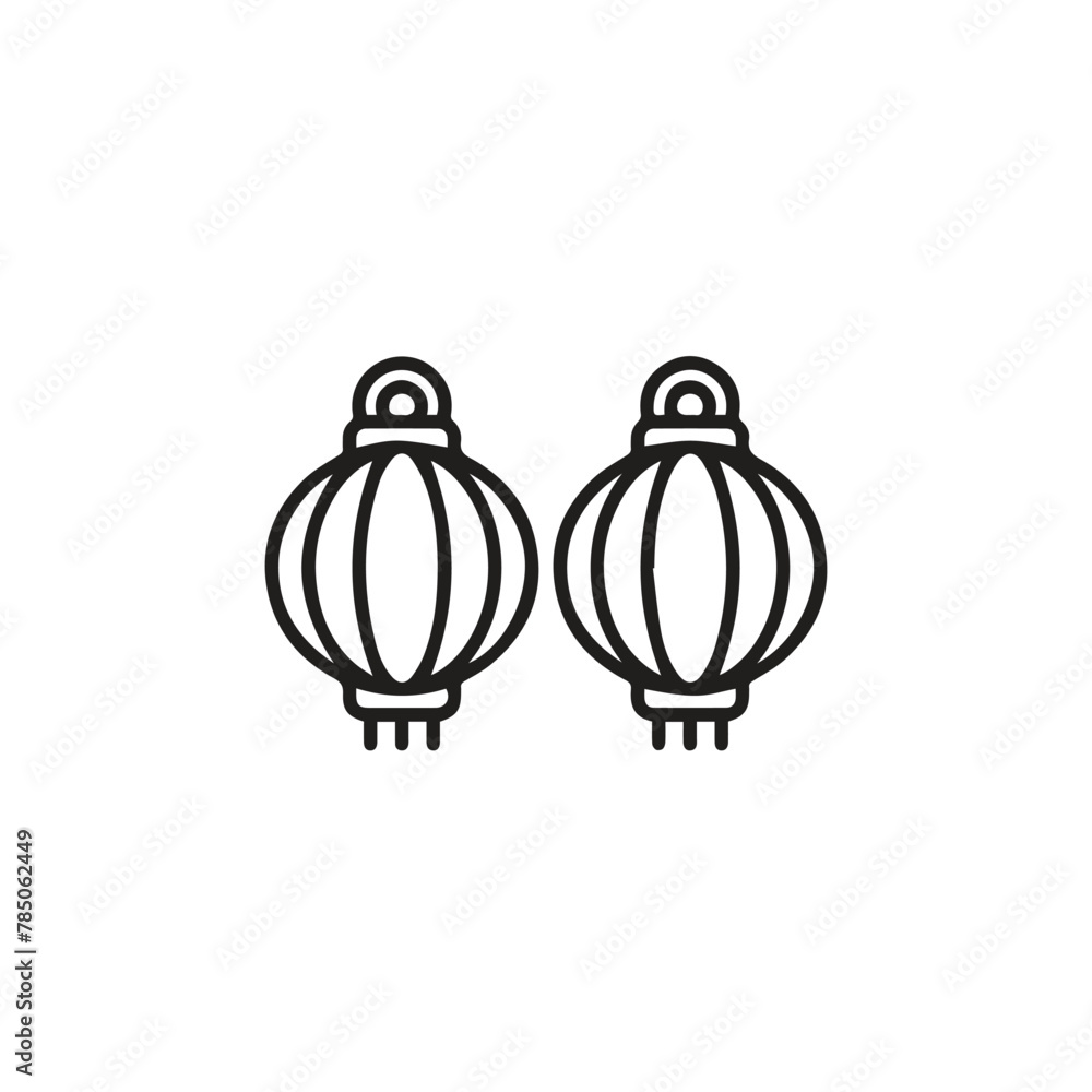 Poster lantern icon vector. linear style sign for mobile concept and web design. lantern symbol illustratio