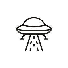 Ufo icon vector. Linear style sign for mobile concept and web design. Ufo symbol illustration. Pixel vector graphics - Vector.	
