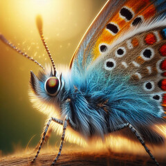 close up on beautiful colorful butterfly	
