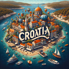 postcard Croatia- travel, tour tourism - 785064467