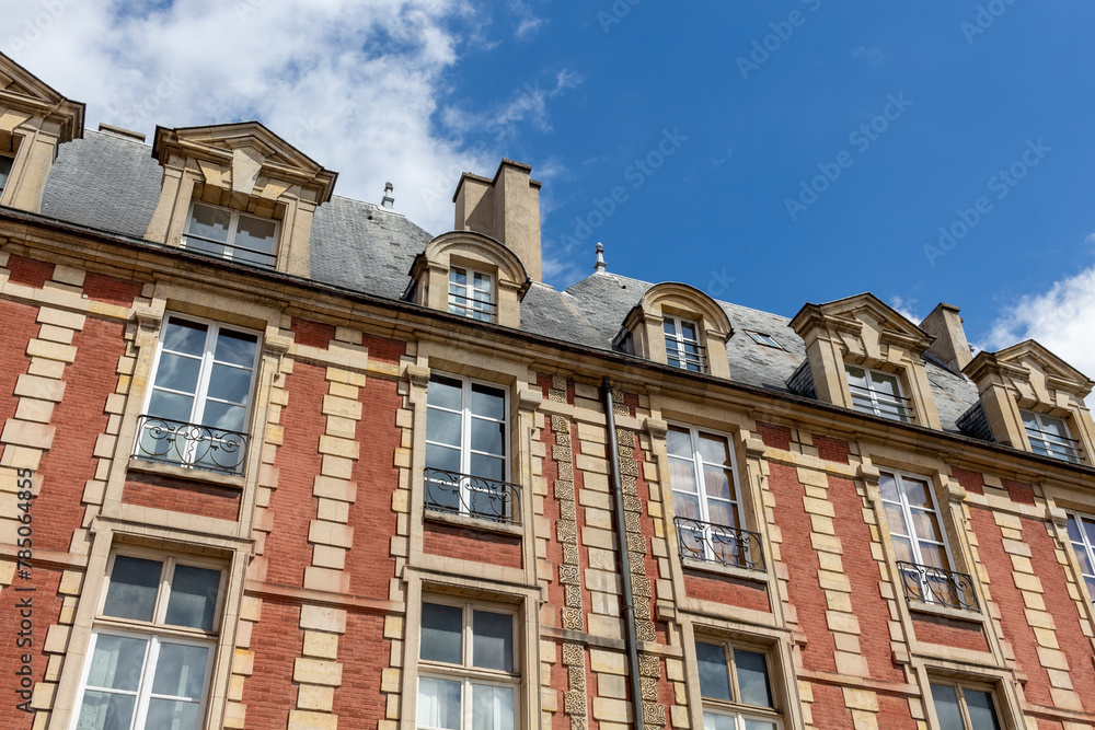 Wall mural facade of the old building