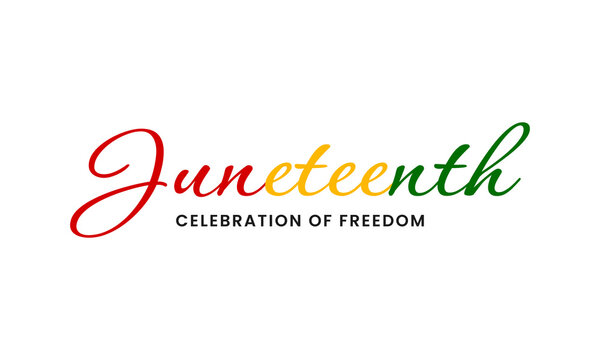 Juneteenth hand lettering design. Juneteenth freedom celebration banner. Vector illustration