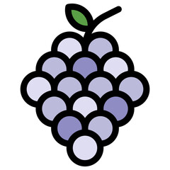 Vector Icon Berry, grapes, wine, fruit