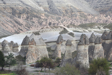 geological formation in cappadocia of Turkey
