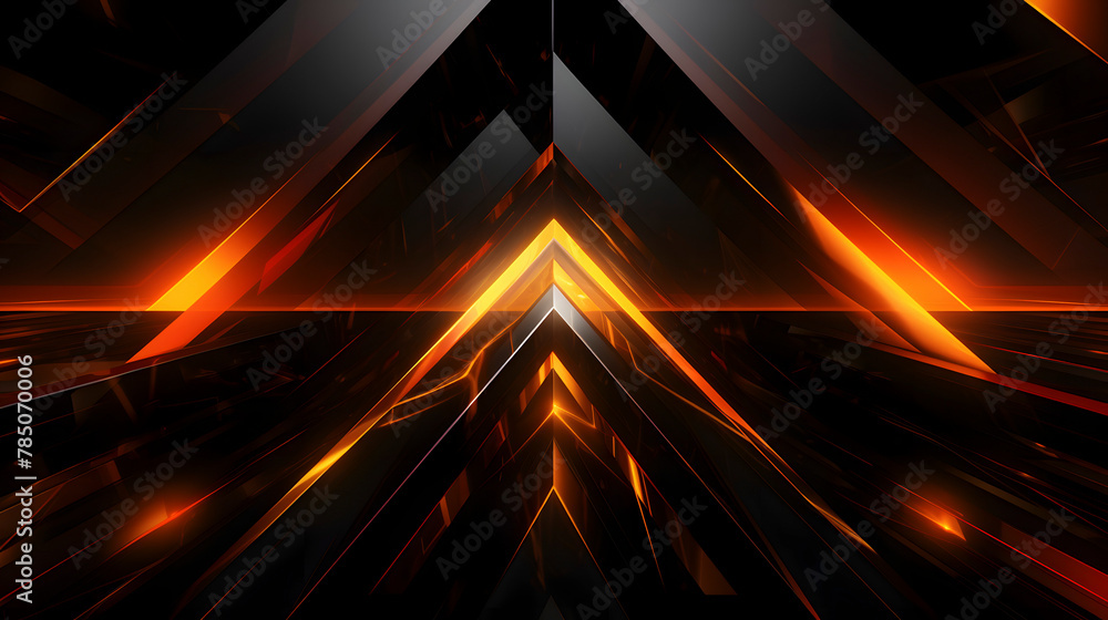 Poster digital amber light beam linear abstract graphic poster web page ppt background