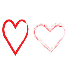 Black hearts vector. Hand drawn icons. Trendy brush stroke hearts isolated on white background. For banner, greeting card and Valentine's day. Creative art sketch, modern concept. Vector illustration