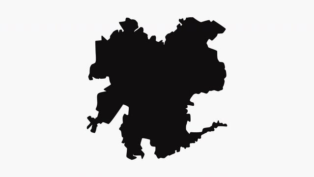 animation forming a map of Santiago de Chile in chile