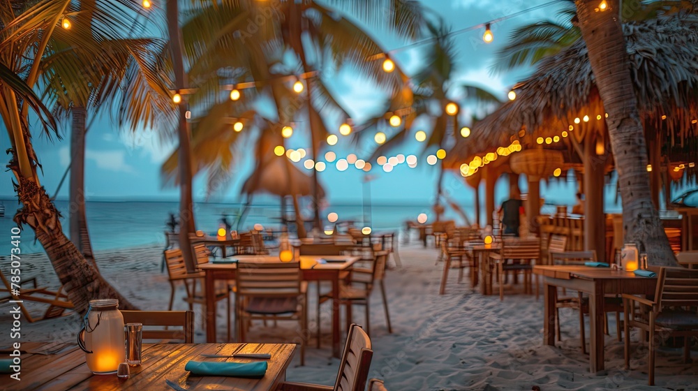 Wall mural background attend a gl beach party with a backdrop of the sparkling ocean and swaying palm trees.