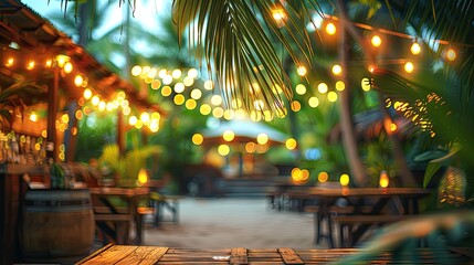 Background Attend a gl beach party with a backdrop of the sparkling ocean and swaying palm trees. - obrazy, fototapety, plakaty
