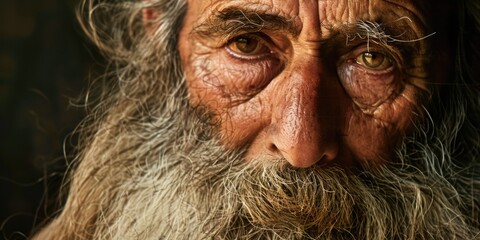 old man with grey beard, biblical character