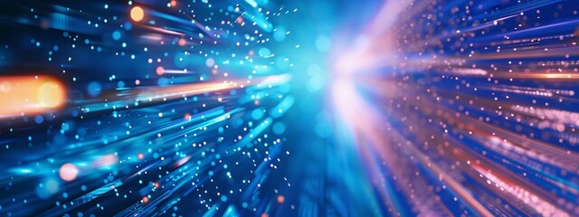 digital technology AI data audio futuristic abstract blue background 