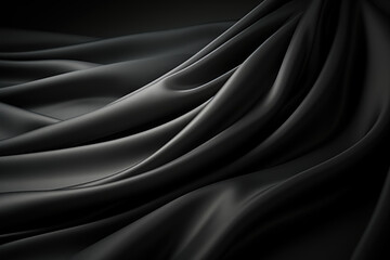 smooth wavy pattern in shades of grey on a black background	