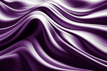 crumpled silk material viewed from above in shades of deep purple on a white background