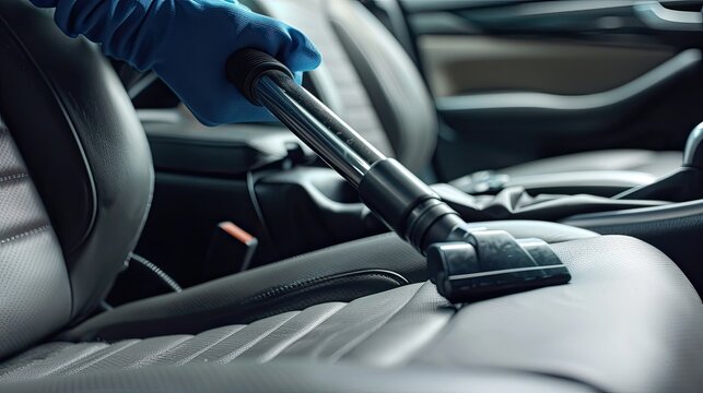 Car cleaning vacuuming. Generative AI