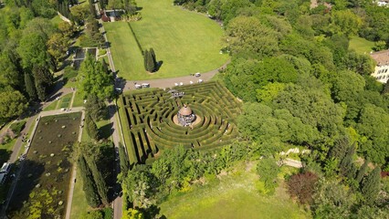 Beautiful park with a labyrinth. Sigurta Garden Park. Valeggio sul Mincio is a comune in Italy,...