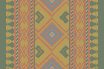 Fabric ethnic tribal pattern art. Ethnic ikat seamless pattern. American and Mexican style. Design for background, wallpaper, illustration, fabric, clothing, carpet, textile, batik, embroidery.
