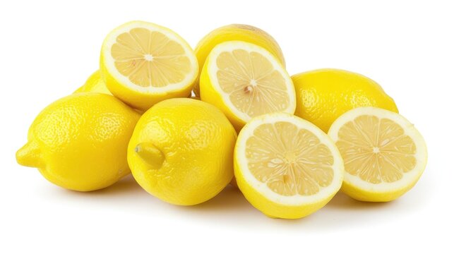 Lemons composition isolated. Generative AI