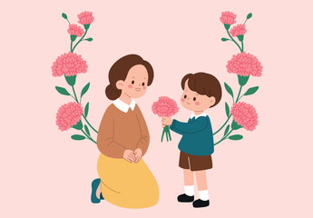 5월 가정의 달 손그림 일러스트