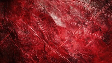 Red vintage leather background. Generative AI