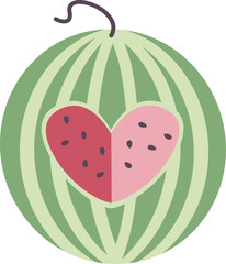 Watermelon vector summer illustration - 785087217