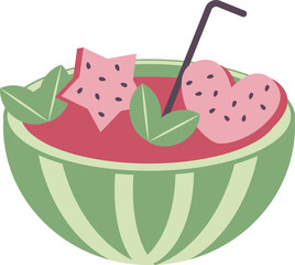 Watermelon vector summer illustration - 785087218
