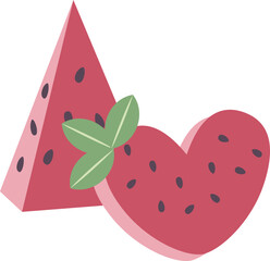 Watermelon vector summer illustration - 785087224