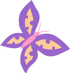 Pink vector butterfly - 785087237