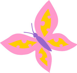 Pink vector butterfly - 785087255
