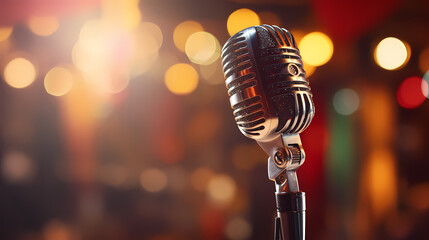 Microphone illustration - obrazy, fototapety, plakaty