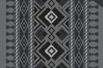 Fabric ethnic tribal pattern art. Ethnic ikat seamless pattern. American and Mexican style. Design for background, wallpaper, illustration, fabric, clothing, carpet, textile, batik, embroidery.