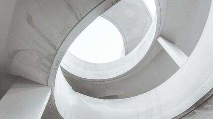 Fototapeta premium White circular architecture. Generative AI