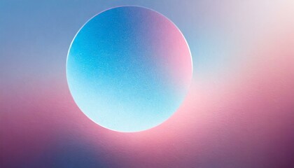 Dreamy Delight: Rough Abstract Background with Pastel Pink and Blue Gradient Circles, Illuminated with Bright Light and Glow"