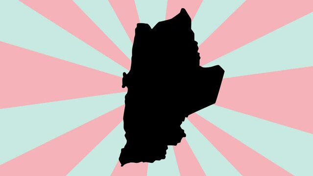 map of Antofagasta in chile with rotating background