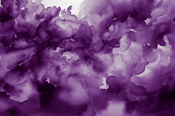 Fototapeta premium deep purple water-colour mixing with resulting cloud and turbulence