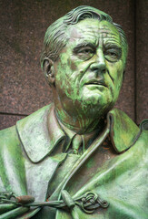 Neil Estern's sculpture of Franklin Roosevelt and his dog Fala at the Franklin Delano Roosevelt Memorial, Presidential memorial in Washington D.C.