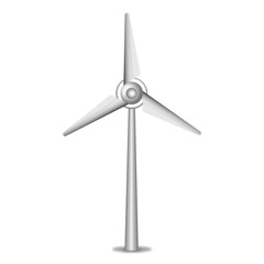 3d wind power generator turbine icon in vector