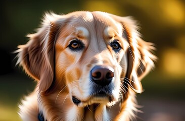 Cute close-up of a retriever dog.