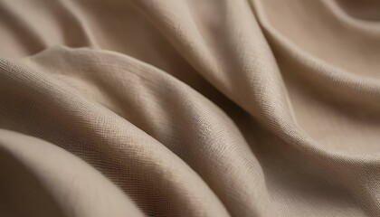 Linen sheet on the floor in soft, elegant folds, AI-generated.