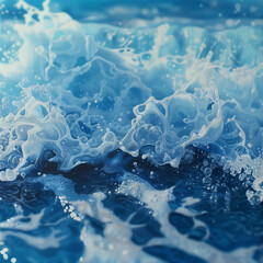 Obraz premium Close-up of a blue waves