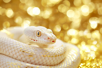 snake on a golden background